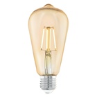 Eglo retro filamentová LED žárovka E27-LED-ST64 110055 4W jantarová