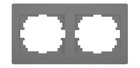 Kanlux Logi dvojnásobný vodorovný rámeček grafit 25295