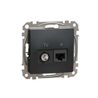 Schneider Sedna Design zásuvka datová 1xRJ45 kat.6 UTP + TV individuální antracit SDD114469T