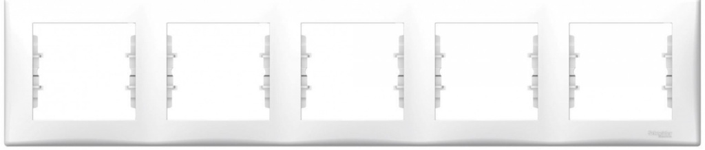 Schneider Sedna rámeček pětinásobný vodorovný bílý SDN5800921
