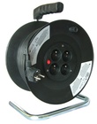 Solight prodlužovací přívod na bubnu, 4 zásuvky, černý, 25m,PB01