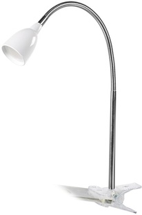 Solight LED stolní lampička, 2.5W, 3000K, clip, bílá barva, WO33-W